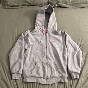 Supreme Gray Zip Up Hoodie